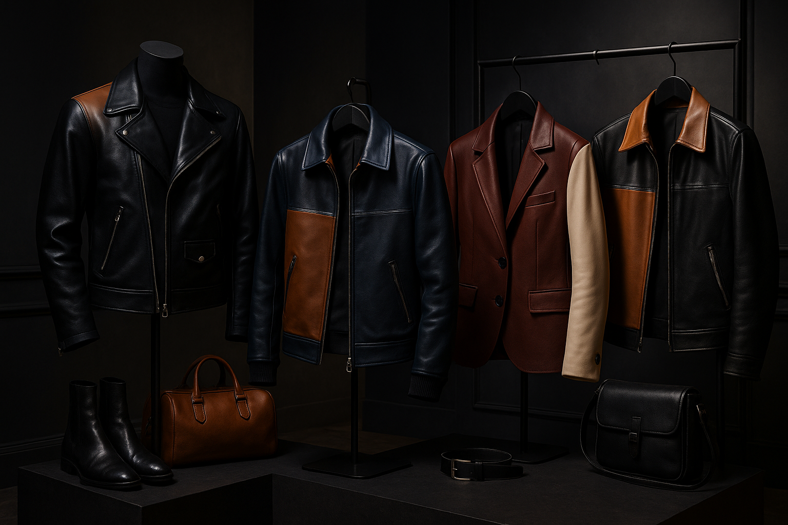 Two-Tone Leather Jackets: Fashion’s Bold Side